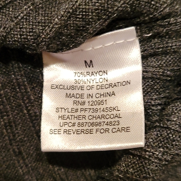 PINK REPUBLIC Dark Gray Ribbed Knit Lace Up Shoulders Sweater - Picture 6 of 8